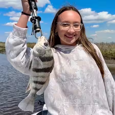 Black drum caught in Holden Beach, North Carolina