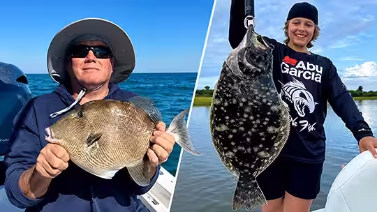 Captain Harvey Wall with a Spadefish on a Captain's Choice Fishing Charter in Ocean Isle Beach NC