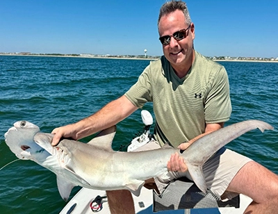 Hammerhead shark caught off Ocean Isle Beach