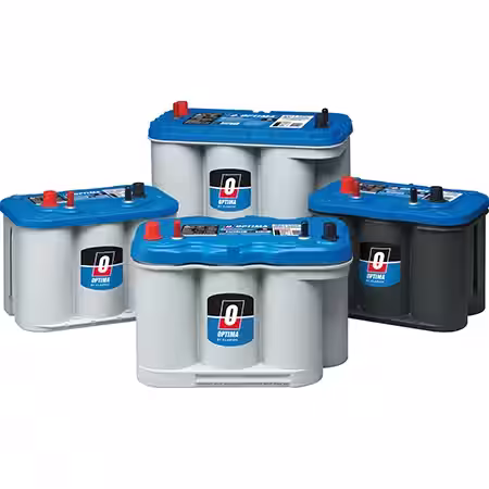 Batteries shown comparing AGM batteries to lithium batteries