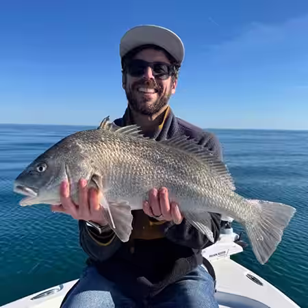 Trophy Black Drum caught on a nearshore reef in NC