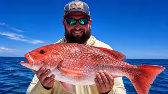 Red Snapper caught on a nearshore fishing charter off Ocean Isle Beach