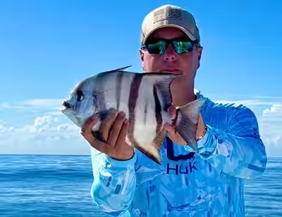 Captin Harvey Wall offers Spadefish fishing charters in Ocean Isle Beach, NC