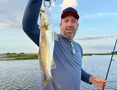 NC Spotted Sea Trout held by angler