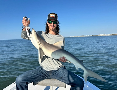 Anglers shark fishing nearshore in Ocean Isle Beach