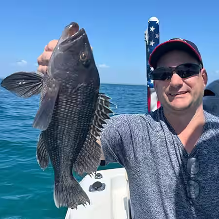 Nice 15 inch sea bass in Ocean Isle Beach