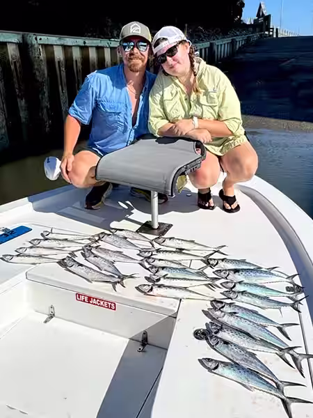 Spanish Mackerel caught on a nearshore fishing charter in Ocean Isle Beach, NC