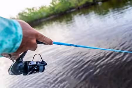 Temple Fork Outfitters inshore spinning rod setup for spadefish