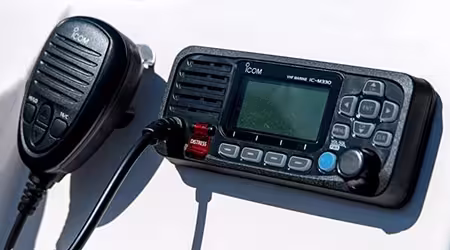 VHF radio on fishing charter boat