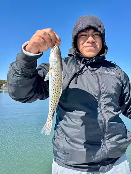 Late winter speckled trout caught at OIB in March