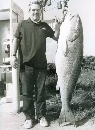World record Redfish caught in NC in 1984