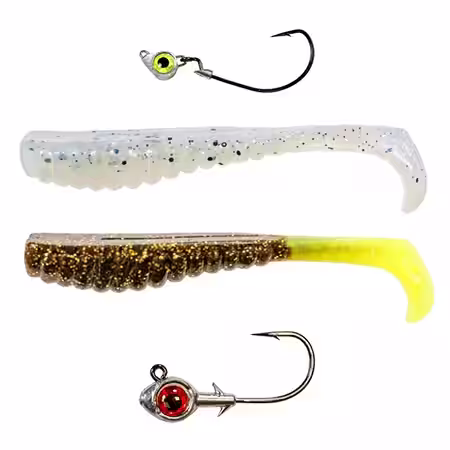 Swimbaits with jigheads for inshore fishing